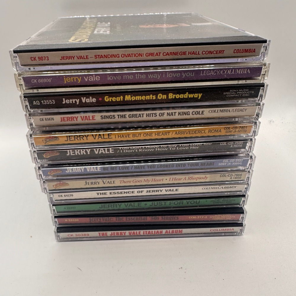 Jerry Vale CD Lot of 12 CDs of 16 total Albums Carnegie Hall Broadway, etc. VG+